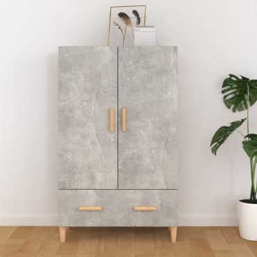 vidaXL Ντουλάπι Γκρι Σκυροδέματος 70x31x115cm από Επεξεργασμένο Ξύλο 1 τεμ.