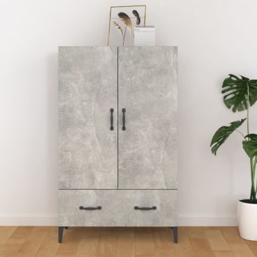 vidaXL Ντουλάπι Γκρι Σκυροδέματος 70x31x115cm από Επεξεργασμένο Ξύλο 1 τεμ.