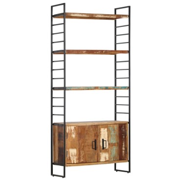 vidaXL Βιβλιοθήκη με 4 Επίπεδα 80x30x180cm Μασίφ Ανακυκλωμένο Ξύλο 1 τεμ.