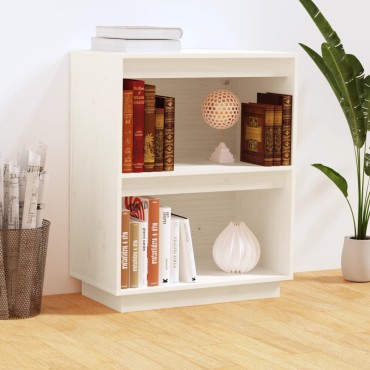 vidaXL Ντουλάπι Κονσόλα Λευκό 60x34x75cm από Μασίφ Ξύλο Πεύκου 1 τεμ.