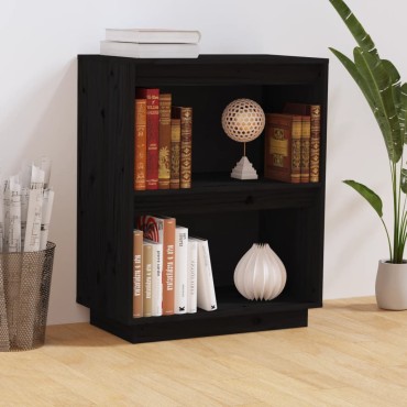 vidaXL Ντουλάπι Κονσόλα Μαύρο 60x34x75cm από Μασίφ Ξύλο Πεύκου 1 τεμ.