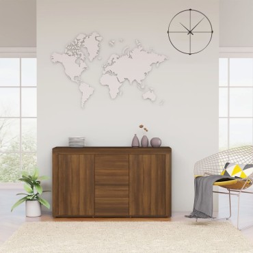 vidaXL Μπουφές Καφέ Δρυς 120x36x69cm από Επεξεργασμένο Ξύλο 1 τεμ.