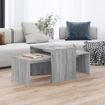 vidaXL Τραπεζάκι Σαλονιού Γκρι Sonoma 100x48x40cm από Επεξ. Ξύλο 1 τεμ.