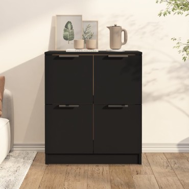 vidaXL Ντουλάπι Μαύρο 60x30x70cm από Επεξεργασμένο Ξύλο 1 τεμ.