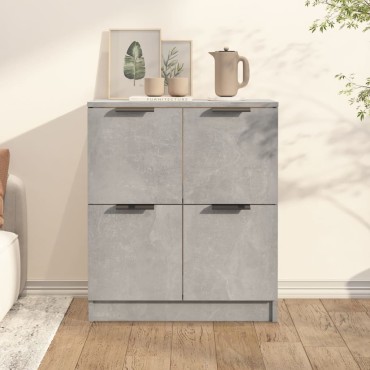 vidaXL Ντουλάπι Γκρι Σκυροδέματος 60x30x70cm από Επεξεργασμένο Ξύλο 1 τεμ.