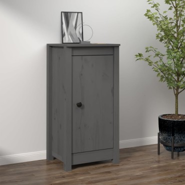 vidaXL Ντουλάπι Γκρι 39x35x80cm από Μασίφ Ξύλο Πεύκου 1 τεμ.