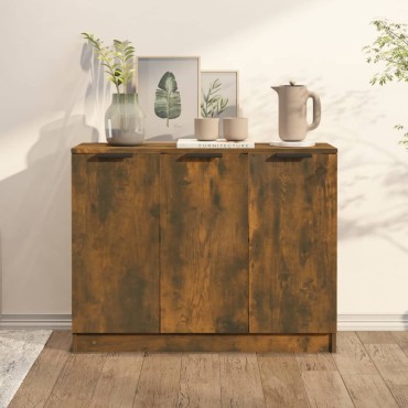 vidaXL Συρταριέρα Καπνιστή Δρυς 90,5x30x70cm Επεξεργασμένο Ξύλο 1 τεμ.