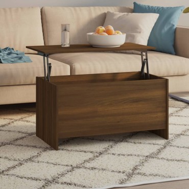 vidaXL Τραπεζάκι Σαλονιού Καφέ Δρυς 102x55,5x52,5cm Επεξεργ. Ξύλο 1 τεμ.