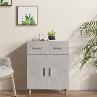 vidaXL Ντουλάπι Γκρι Σκυροδέματος 69,5x34x89cm Επεξεργασμένο Ξύλο 1 τεμ.