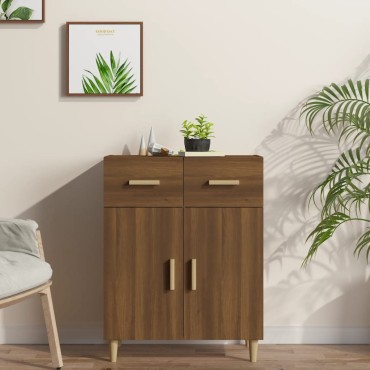 vidaXL Ντουλάπι Καφέ Δρυς 69,5x34x89cm από Επεξεργασμένο Ξύλο 1 τεμ.