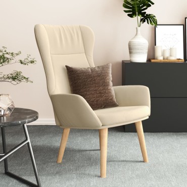 vidaXL Πολυθρόνα Relax Κρεμ Υφασμάτινη 70x77x94cm 1 τεμ.
