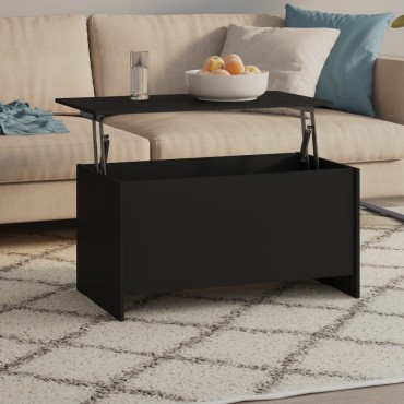 vidaXL Τραπεζάκι Σαλονιού Μαύρο 102x55,5x52,5cm Επεξεργασμένο Ξύλο 1 τεμ.