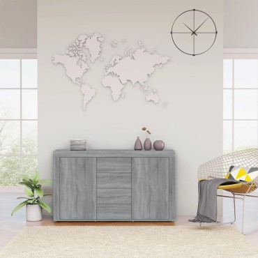 vidaXL Μπουφές Γκρι Sonoma 120x36x69cm από Επεξεργασμένο Ξύλο 1 τεμ.