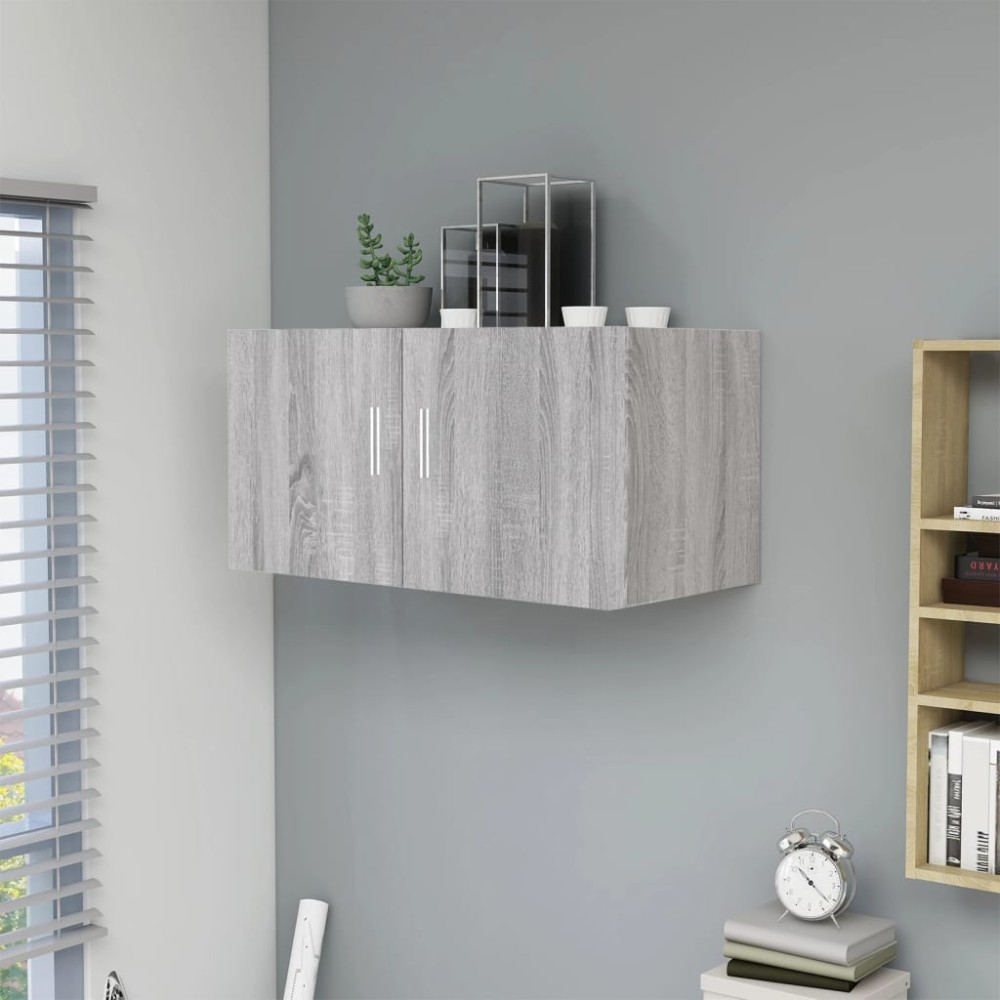 vidaXL Ντουλάπι Τοίχου Γκρι Sonoma 80x39x40cm από Επεξεργ. Ξύλο 1 τεμ.