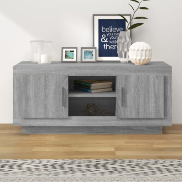 vidaXL Έπιπλο Τηλεόρασης Γκρι Sonoma 102x35x45cm από Επεξεργ. Ξύλο