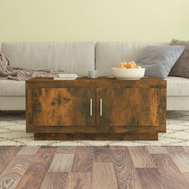 vidaXL Τραπεζάκι Σαλονιού Καπνιστή Δρυς 102x50x45cm από Επεξεργ. Ξύλο 1 τεμ.
