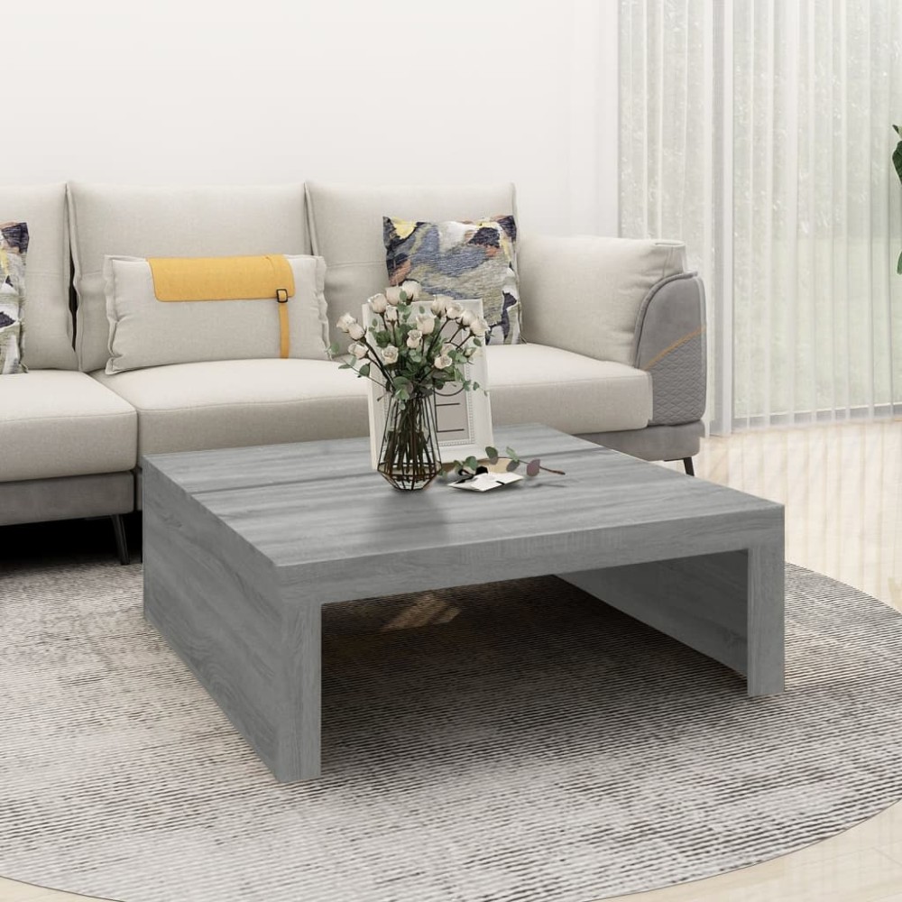 vidaXL Τραπεζάκι Σαλονιού Γκρι Sonoma 100x100x35cm Επεξεργασμένο Ξύλο 1 τεμ.