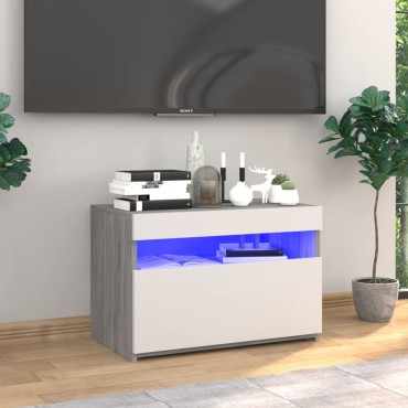 vidaXL Έπιπλο Τηλεόρασης με LED Γκρι Sonoma 60x35x40cm