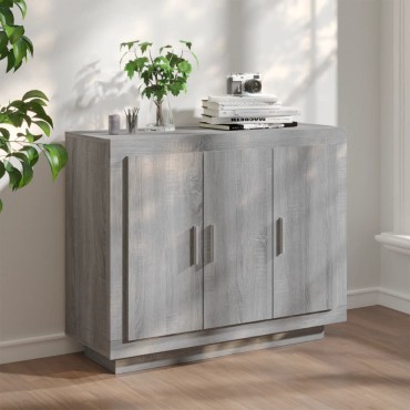 vidaXL Ντουλάπι Γκρι Sonoma 92x35x75cm από Επεξεργασμένο Ξύλο 1 τεμ.