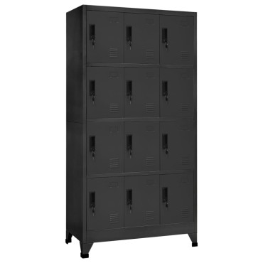 vidaXL Φοριαμός Ανθρακί 90x45x180cm Ατσάλινος 1 τεμ.