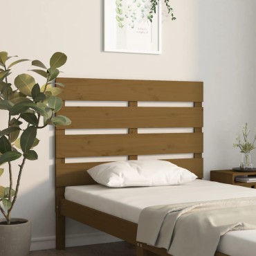 vidaXL Κεφαλάρι Κρεβατιού Μελί 75x3x80cm από Μασίφ Ξύλο Πεύκου 1 τεμ.