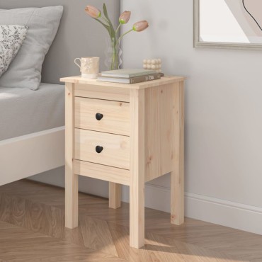 vidaXL Κομοδίνο 40x35x61,5cm από Μασίφ Ξύλο Πεύκου 1 τεμ.