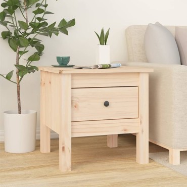 vidaXL Βοηθητικό Τραπέζι 40x40x39cm από Μασίφ Ξύλο Πεύκου 1 τεμ.