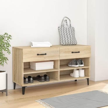 vidaXL Παπουτσοθήκη Sonoma Δρυς 102x35x55cm από Επεξεργασμένο Ξύλο