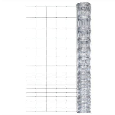 vidaXL Συρματόπλεγμα Περίφραξης Ασημί 50x1,5 μ. από Γαλβαν. Ατσάλι 1,5x50 μ. (ΠxΜ)</li><li>Κάθετη απόσταση συρμάτων: 15cm