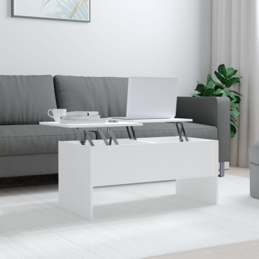 vidaXL Τραπεζάκι Σαλονιού Λευκό 102x50,5x46,5cm Επεξεργασμένο Ξύλο 1 τεμ.