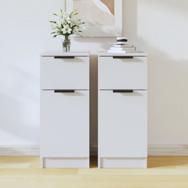 vidaXL Ντουλάπια 2 τεμ. Λευκά 30x30x70cm από Επεξεργασμένο Ξύλο