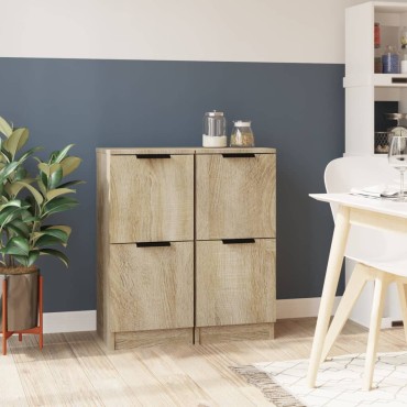 vidaXL Ντουλάπια 2 τεμ. Sonoma Δρυς 30x30x70cm Επεξεργασμένο Ξύλο