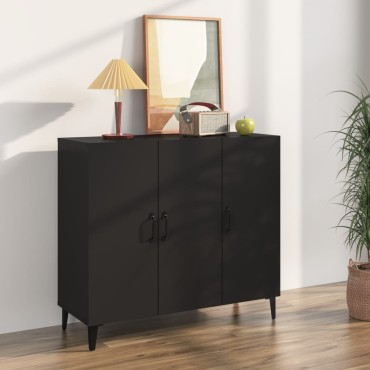 vidaXL Ντουλάπι Μαύρο 90x34x80cm από Επεξεργασμένο Ξύλο 1 τεμ.