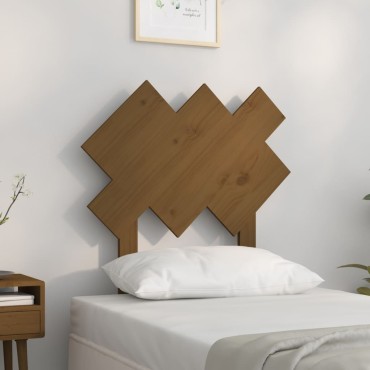 vidaXL Κεφαλάρι Κρεβατιού Μελί 72,5x3x81cm από Μασίφ Ξύλο Πεύκου 1 τεμ.