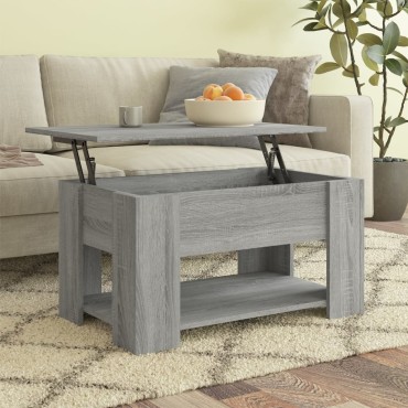 vidaXL Τραπεζάκι Σαλονιού Γκρι Sonoma 79x49x41cm Επεξεργασμένο Ξύλο 1 τεμ.