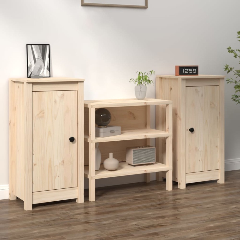 vidaXL Ντουλάπια 2 τεμ. 39x35x80cm από Μασίφ Ξύλο Πεύκου