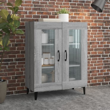 vidaXL Ντουλάπι Γκρι Sonoma 69,5x34x90cm από Επεξεργασμένο Ξύλο 1 τεμ.