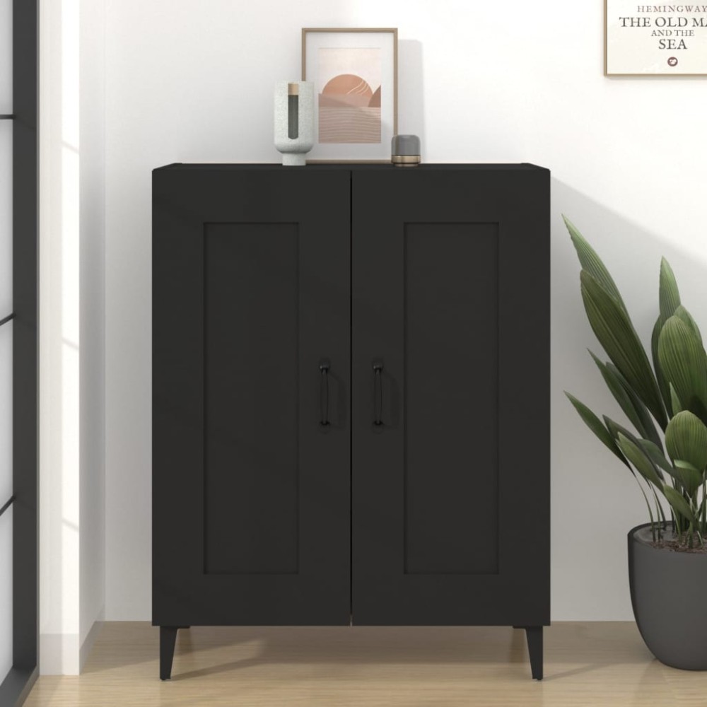vidaXL Ντουλάπι Μαύρο 69,5x34x90cm από Επεξεργασμένο Ξύλο 1 τεμ.