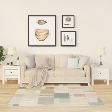 vidaXL Βοηθητικά Τραπέζια 2 τεμ. Λευκά 40x40x39cm Μασίφ Ξύλο Πεύκου