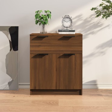 vidaXL Μπουφές Καφέ Δρυς 60x30x70cm από Επεξεργασμένο Ξύλο 1 τεμ.