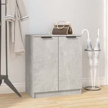 vidaXL Παπουτσοθήκη Γκρι Σκυροδέματος 59x35x70cm Επεξεργασμένο Ξύλο