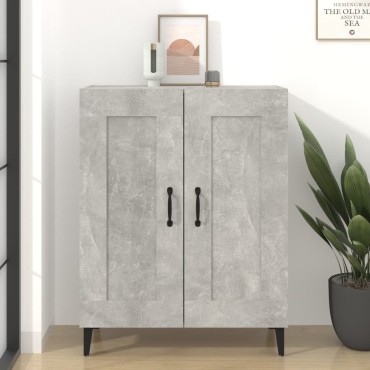 vidaXL Ντουλάπι Γκρι Σκυροδέματος 69,5x34x90cm Επεξεργασμένο Ξύλο 1 τεμ.
