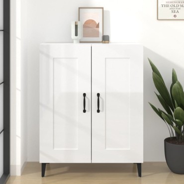 vidaXL Ντουλάπι Γυαλιστερό Λευκό 69,5x34x90cm Επεξεργασμένο Ξύλο 1 τεμ.
