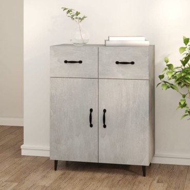 vidaXL Ντουλάπι Γκρι Σκυροδέματος 69,5x34x90cm Επεξεργασμένο Ξύλο 1 τεμ.