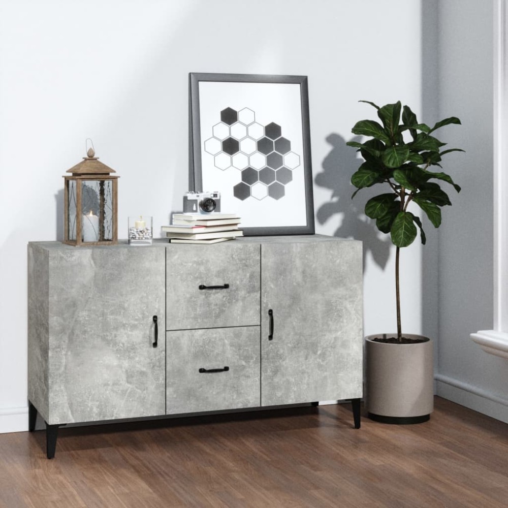 vidaXL Ντουλάπι Γκρι Σκυροδέματος 100x36x60cm Επεξεργασμένο Ξύλο 1 τεμ.