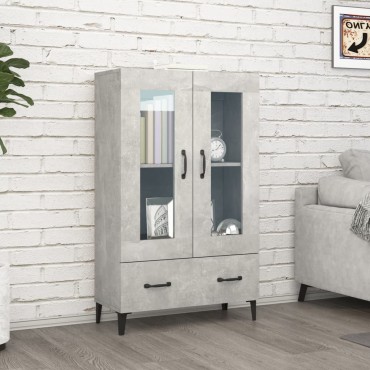 vidaXL Ντουλάπι Γκρι Σκυροδέματος 70x31x115cm από Επεξεργασμένο Ξύλο 1 τεμ.