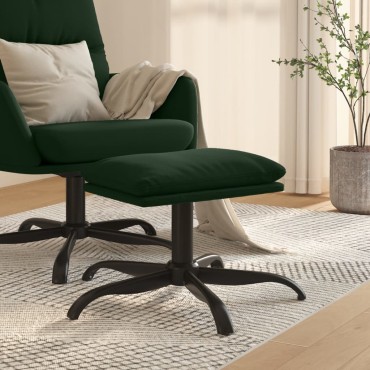 vidaXL Υποπόδιο Σκούρο Πράσινο 60x60x36cm Βελούδινο 1 τεμ.