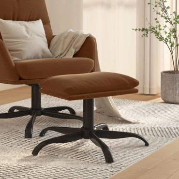 vidaXL Υποπόδιο Καφέ 60x60x36cm από Ύφασμα Μικροϊνών 1 τεμ.