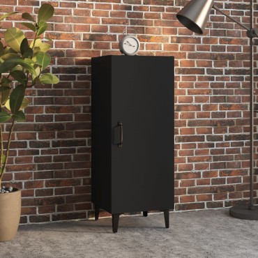 vidaXL Ντουλάπι Μαύρο 34,5x34x90cm από Επεξεργασμένο Ξύλο 1 τεμ.