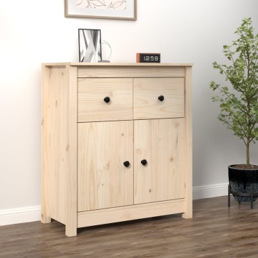 vidaXL Συρταριέρα 70x35x80cm από Μασίφ Ξύλο Πεύκου 1 τεμ.